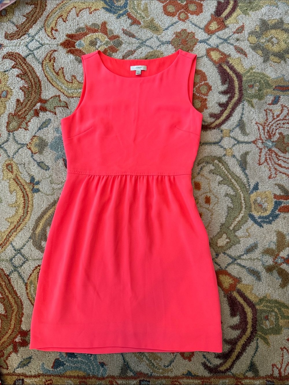 J. Crew Sleeveless Coral Sheath Dress